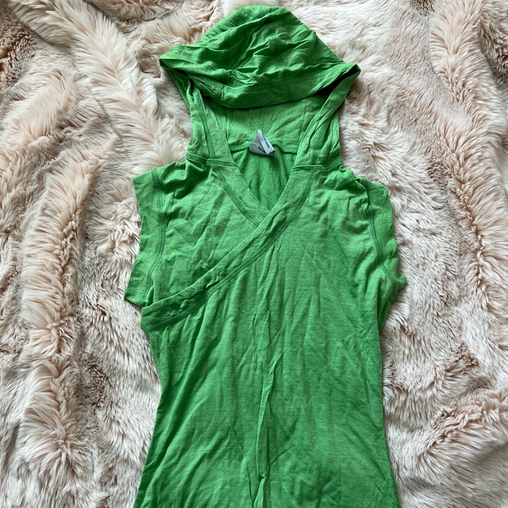 Backcountry merino wool green hooded shirt. XS